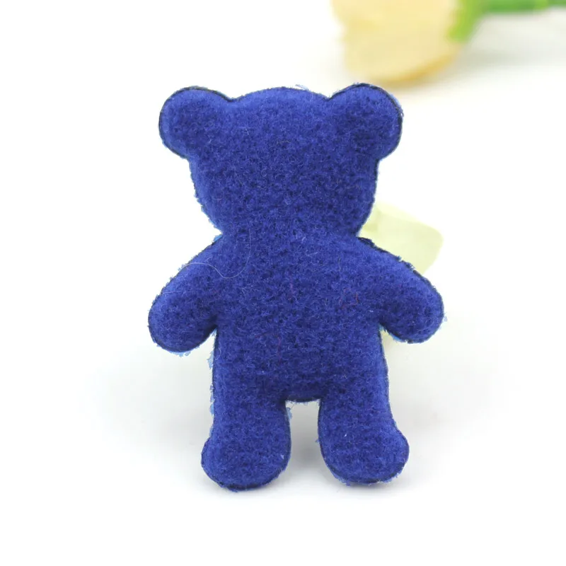 32Pcs 3.5*5cm Double Side Furry Bear Padded Appliques For Clothing Sewing Kids Headwear Decor Crafts Ornament Accessories