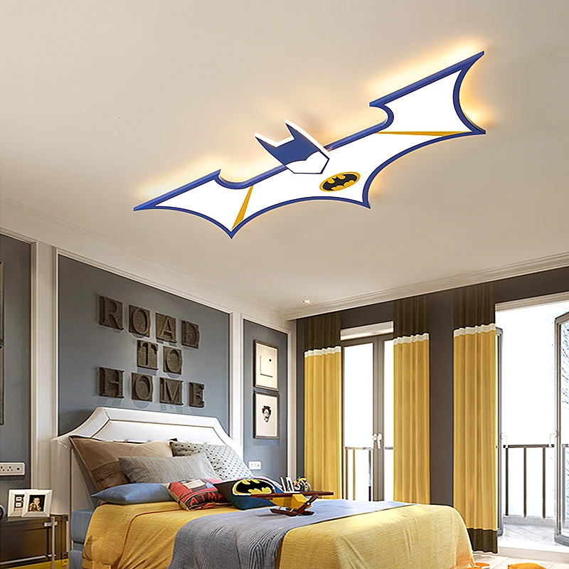 LED Child Chandeliers Study Creative Remote control bat Ceiling Lights For bedroom Hanging Lamp In The living Room Lighting