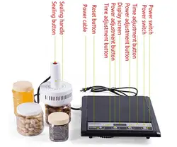 220V/110V manuale bottiglia induzione termosigillatrice barattolo tappo sigillante foglio di alluminio sigillatrice 80mm