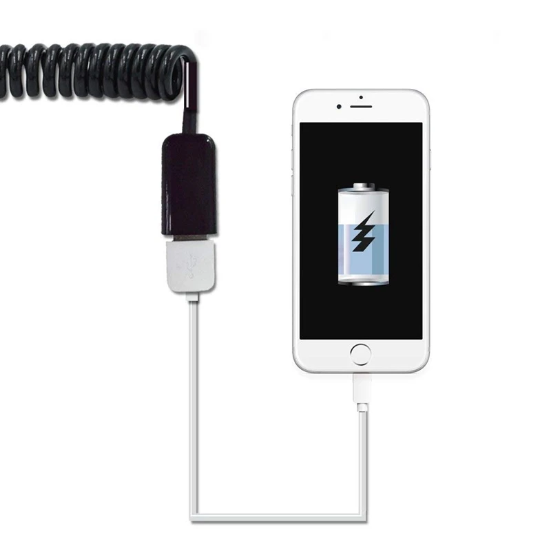 Tăng-Xoắn Ốc Dạng Cuộn USB Một Nam Một Nữ Adapter Bộ Chuyển Đổi Cáp 1M 3FT