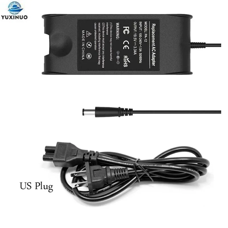 19.5V 3.34A 65W 7.4*5.0mm AC Power Laptop Charger for Dell Latitude 7480 7490 5490 7390 E5430 E6230 E6330 6430U Inspiron 15 1750