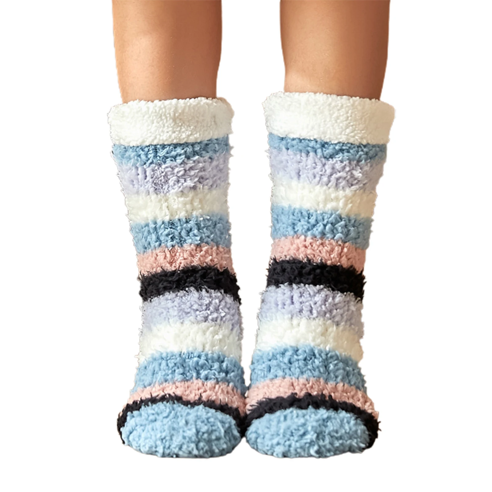 

Fuzzy Socks Cute Colorful Warm Plush Soft Slipper Sock Sleep Stocking For Women Girls Christmas Stockings & Gift Holders WWO