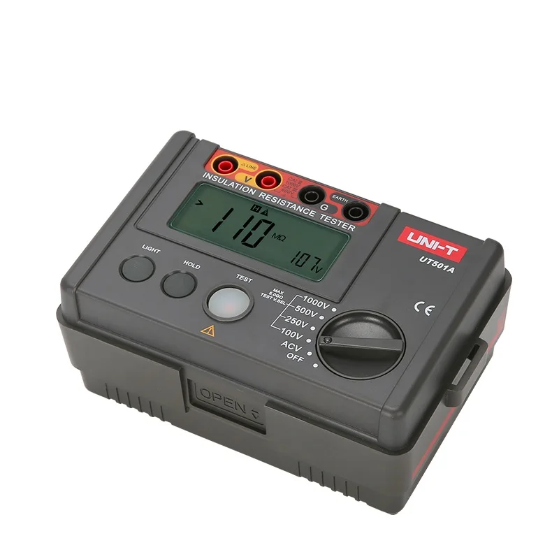 UNI-T UT501A Insulation Resistance Tester Meter Earth Ground Resistance Voltage Tester Megohmmeter Voltmeter