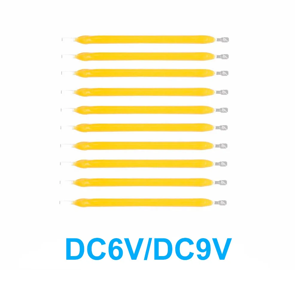 

DC6V DC9V LED Filament 10pcs Edison Bulb 38mm Lamp Parts LED Chip Incandescent Light Accessories Diode Retro creative filament