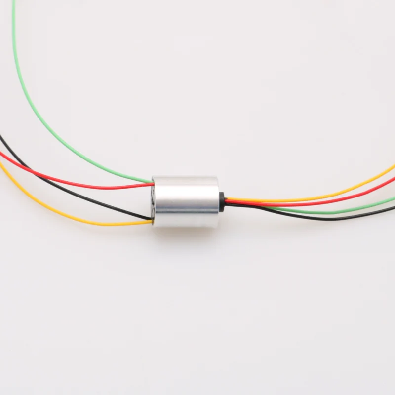 360° Swivel Electric Slip Ring 12.5mm 4 Wire Conductive Slipring Signal Transmission Rotary Joint Connector for Monitor Robotic