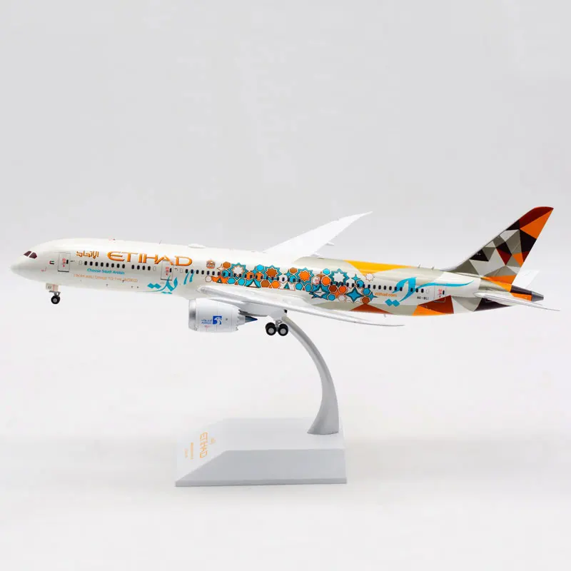 

1:200 Airplane Etihad Airline B787-9 A6-BLI Model Toy W Base Alloy Aircraft Plane Collectible Display Aviation Airliner