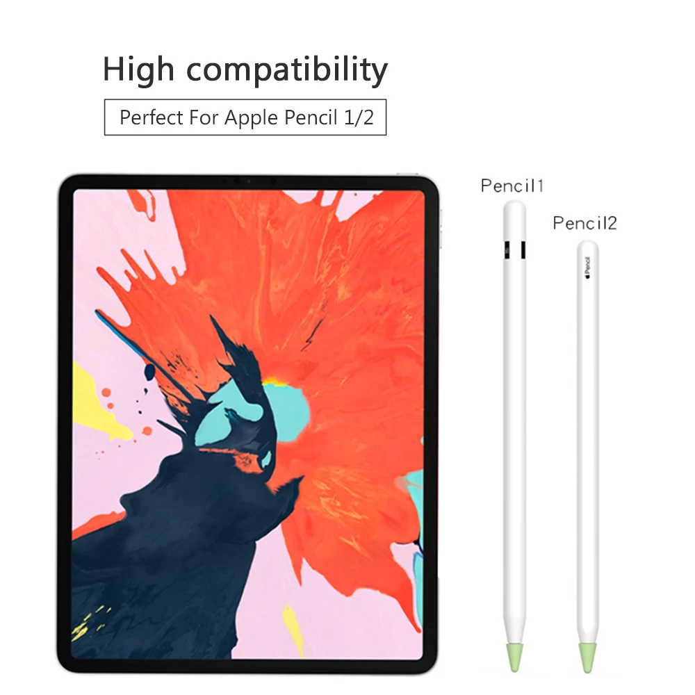 50 pz/set copertura della punta per Apple Pencil 2a 1a generazione custodia per pennino custodia protettiva in Silicone con custodia a punta per