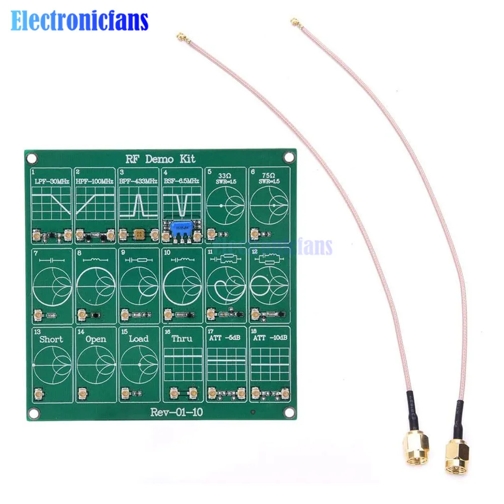 RF Demo Kit RF Tester Board Module NanoVNA VNA Filter Attenuator Vector Network Analyzer Board Electrical Instruments Tools