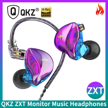 최신 QKZ ZXT MT1 인이어 이어폰 다이나믹 DJ 모니터 IEM 이어버드 HIFI 스포츠 노이즈 캔슬링 헤드셋, M10 TA1 ST1 V90s T300 X7 