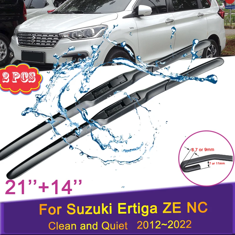 

Car Wiper Blades for Suzuki Ertiga ZE NC 2012~2022 2013 2014 Front Windshield Frameless Snow Scraping Durable Rubber Accessories