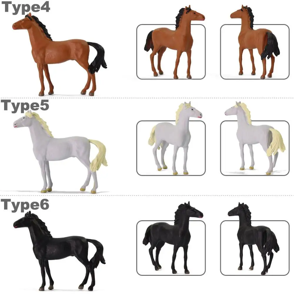 Evemodel 12pcs/24pcs O Scale 1:43 PVC Model Horses Animals Stock Railway Scenery AN4302