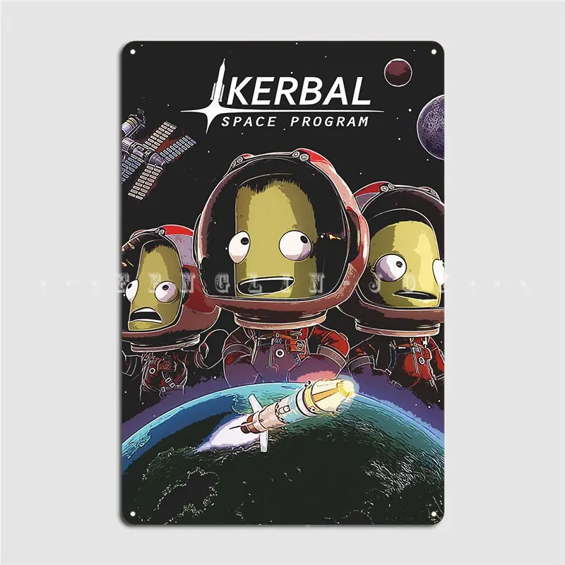 Kerbal Space Program Metal Sign Plates pub Garage Cinema Garage Printing Tin sign Poster