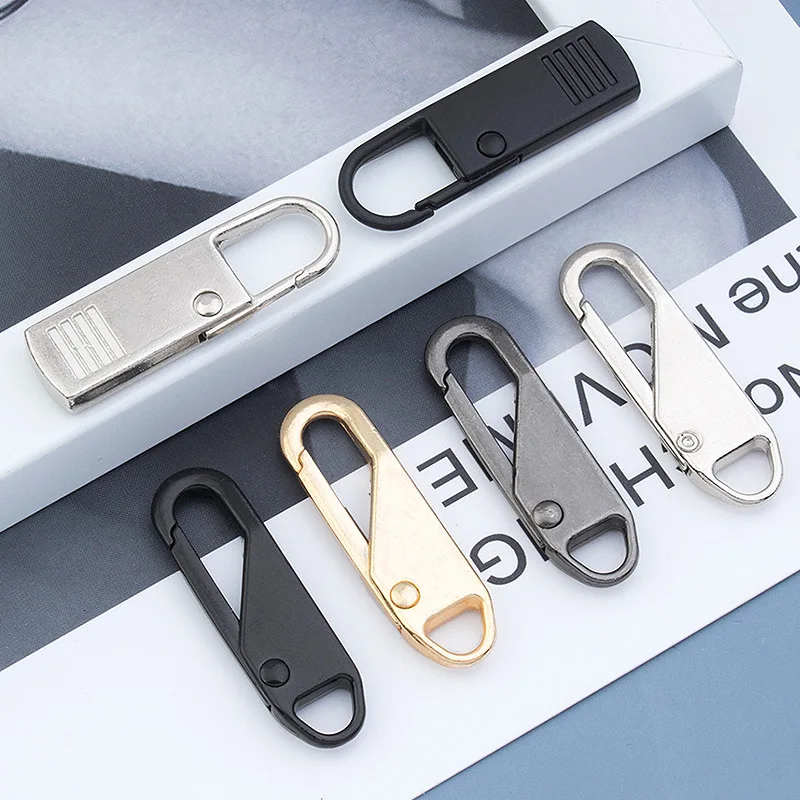 2Pcs DIY Metal Zip Puller Removable Zipper Multifunction Zip Fixer Clothing/Travel/Bag Shoes/Suitcase/Backpack Sewing Tools