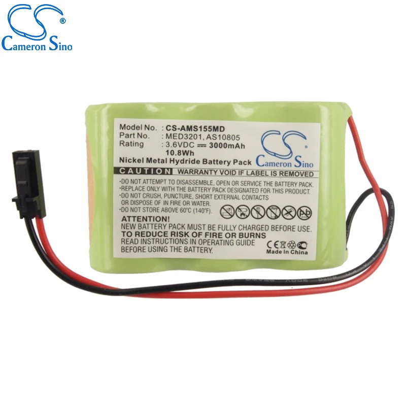 Câmera onsino bateria para welch-allgrande visual, encaixa com alaris medicalsystems 2860729 bateria de substituição médica 3000mah/10.8wh