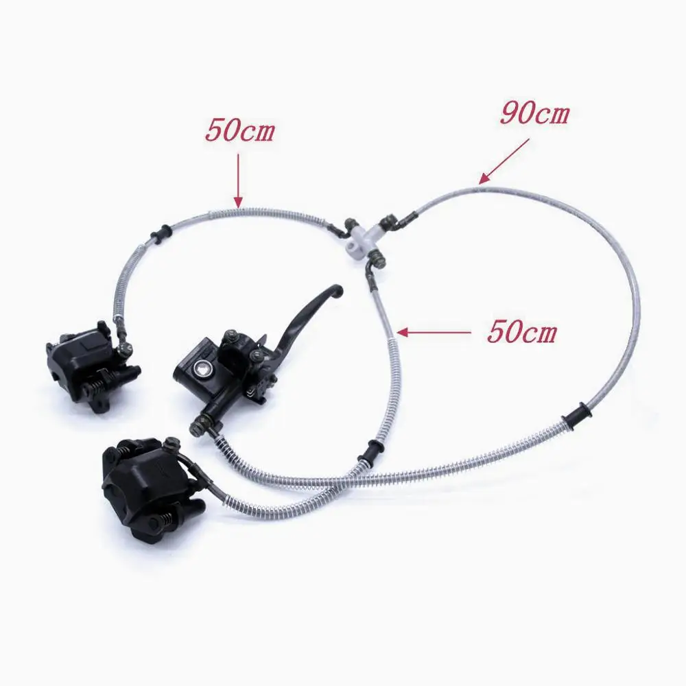 ATV brakes ATV 50-125CC Inverted Three-wheel Front Brake Pump Hand Brake One Drag Two Double Hydraulic Disc Brake Pump