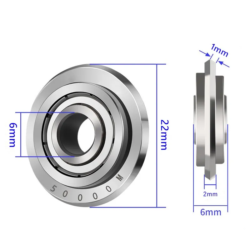 Vidro Telha cerâmica Tijolo Roda de corte, Manual Rotary Bearing faca lâmina, Push Cutter, Tungsten Carbide Tool, Metal Alloy