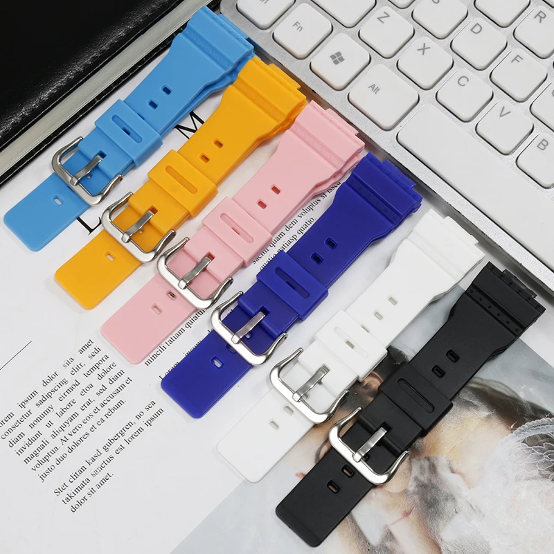 Watch strap Bezel case for Casio BABY-G BA-111 110 112 120 130 Women Silicone Resin watchband ladies watch Band accessories