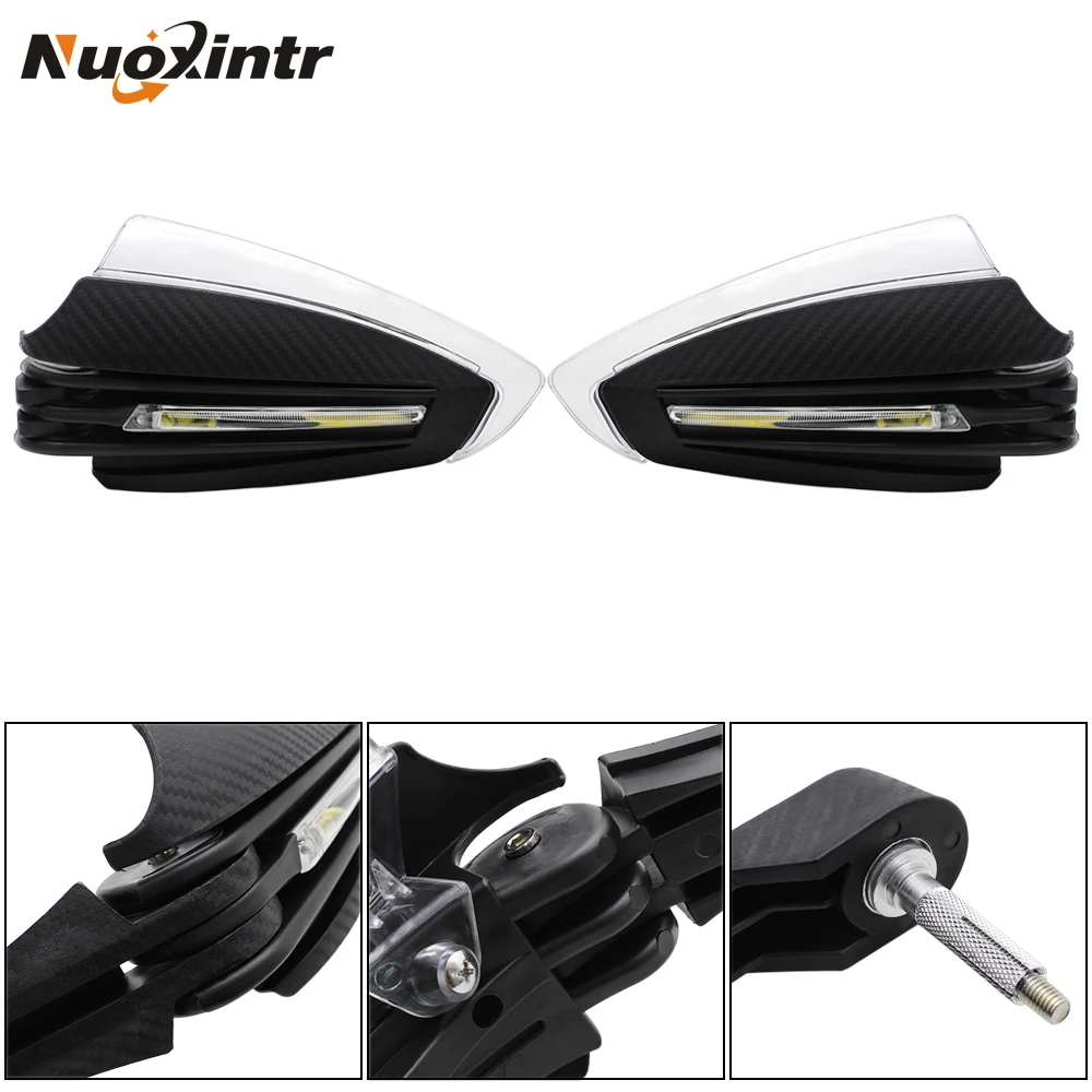 Nuoxintr Motorcycle Handguards Protection LED Turn Signals Hand Protectors handguard 7/8'' for Yamaha BMW Honda KTM Suzuki