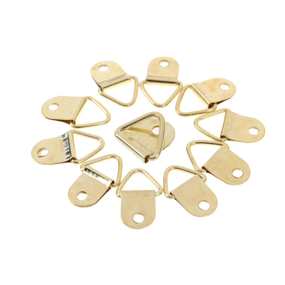 Universale Forte Oro D Anelli Decor Cornici Gancio Ganci Appesi Triangolo Viti Aiuto del Commercio All'ingrosso 10Pcs