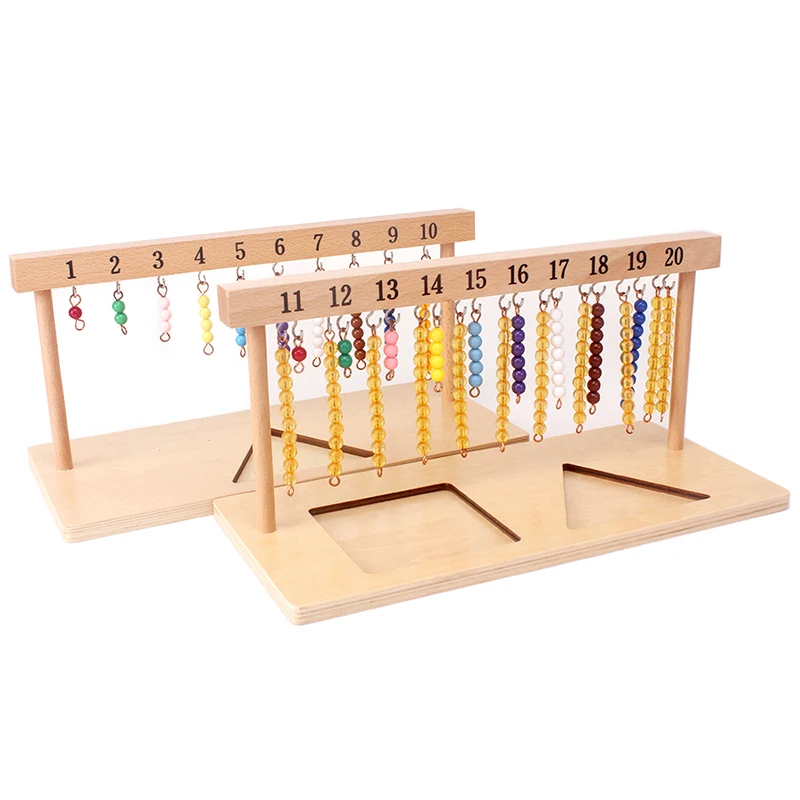 Zabawka dla dziecka Montessori zabawka matematyczna kolorowe koraliki wieszak na schody kolorowe koraliki schody 1-20 zabawki dla dzieci dla dzieci wczesna edukacja dowiedz się