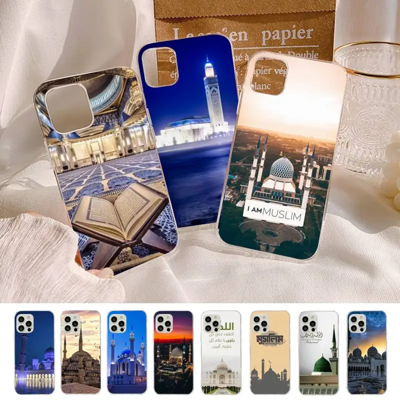 Muslim mosque building Phone Case for iphone 13 8 7 6S Plus X 5S SE 2020 XR 11 12 mini pro XS MAX