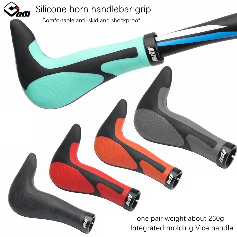 Odi Bicycle Silicone Handlebar Grips Integrally-formed Horn Handlebar Cycling Hand Rest Mountain Folding Bike Lock Ring Cover