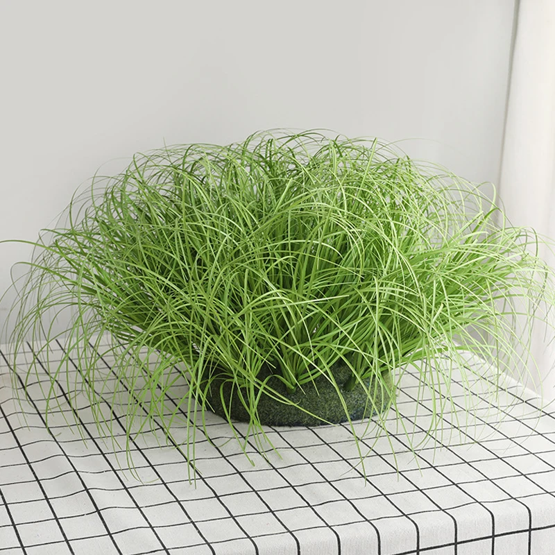 5PCS/lot New Artificial Grass Onion Rush Fake Grass Artificial Plant for Decoration Home Garden Wall Decor Green Plant