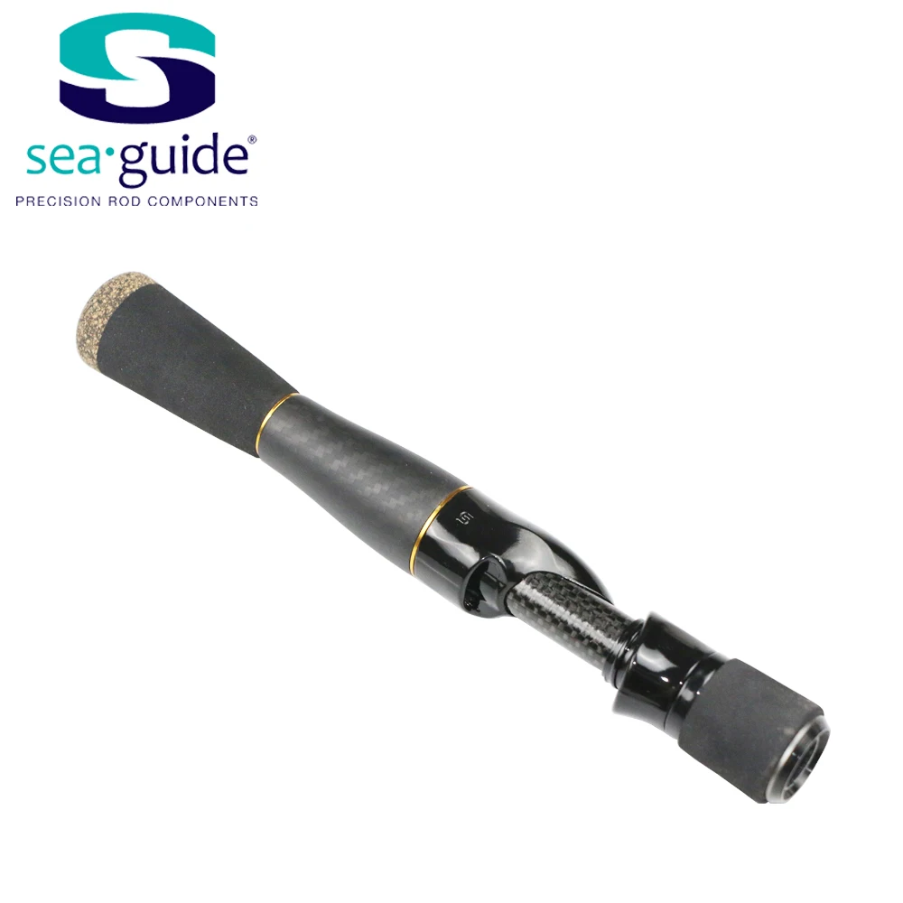 SeaGuide Carbon Fiber Grip Spinning Casting Reel Seat Handle Kit Rod Building Component Trout Rod Ice Rod Repair DIY Accessory