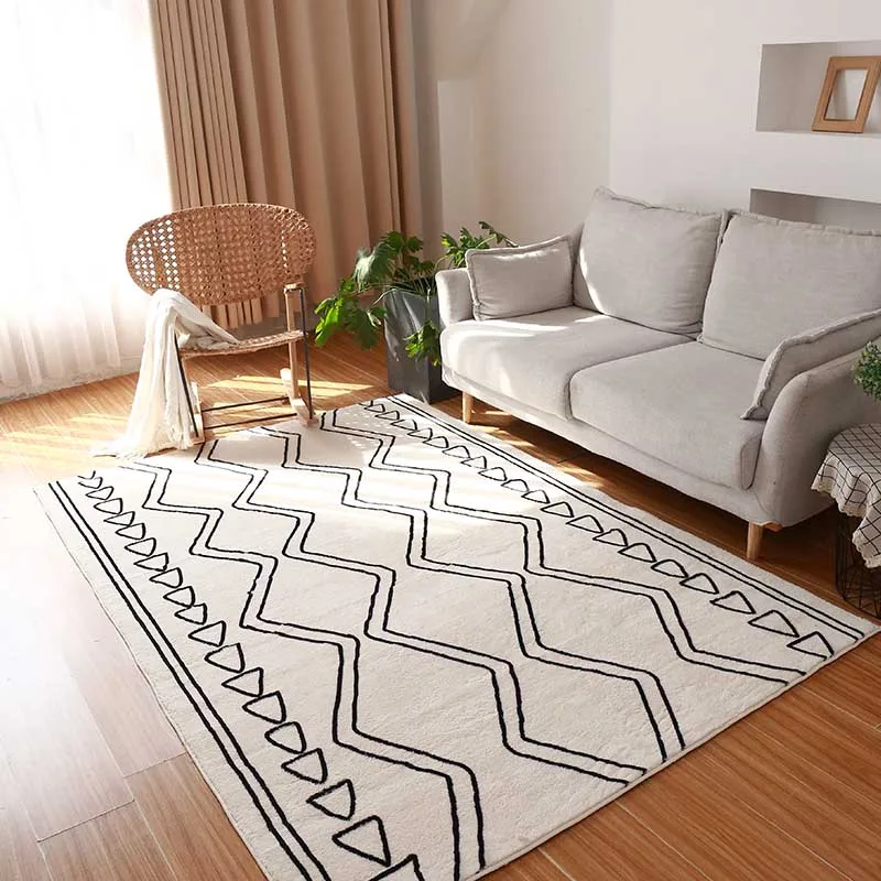 Nordic Morocco Carpet Modern Rugs Living Room Decoration Fluffy Home Bedroom Carpets Geometric Rug Sofa Floor Mats Study Room