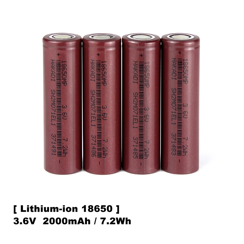 18650 3.7V 2000mah Batteries Lithium-ion Rechargeable 3C-5C Discharge For Power Tool DIY 24V 36V 48V Scooter Ebike Battery Pack