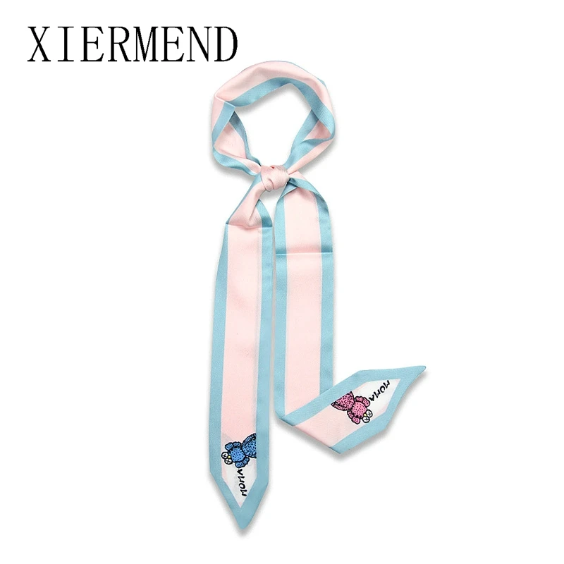 2021 new simple animal long small scarf  female long bag belt hair band nice women skinny scarf