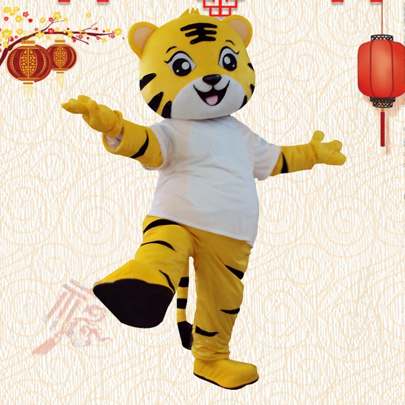 Tiger Mascot Cartoon Doll Walking Cosplay Costume puntelli per adulti Halloween festa di natale travestimento spettacoli Anime