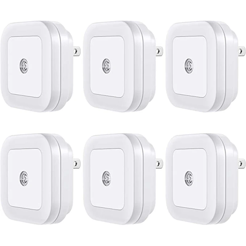 Cool White Plug-in LED Night Light, Dusk to Dawn Smart Sensor Lights Suitable for Bedroom,Kitchen,Toilet,Stairs,Hallway