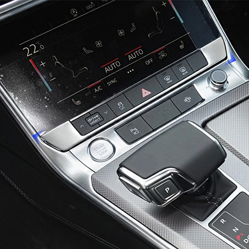 Pulsanti della Console centrale in acciaio inossidabile rivestimento della copertura della decorazione del telaio per Audi A6 C8 2019-2021 accessori