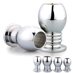 New Metal Hollow Tunnel Anal Plug Douche Enema Prostata Massager Anus Sex Toys For Men Gay Peep Vaginal Butt Plug Anal Dilator