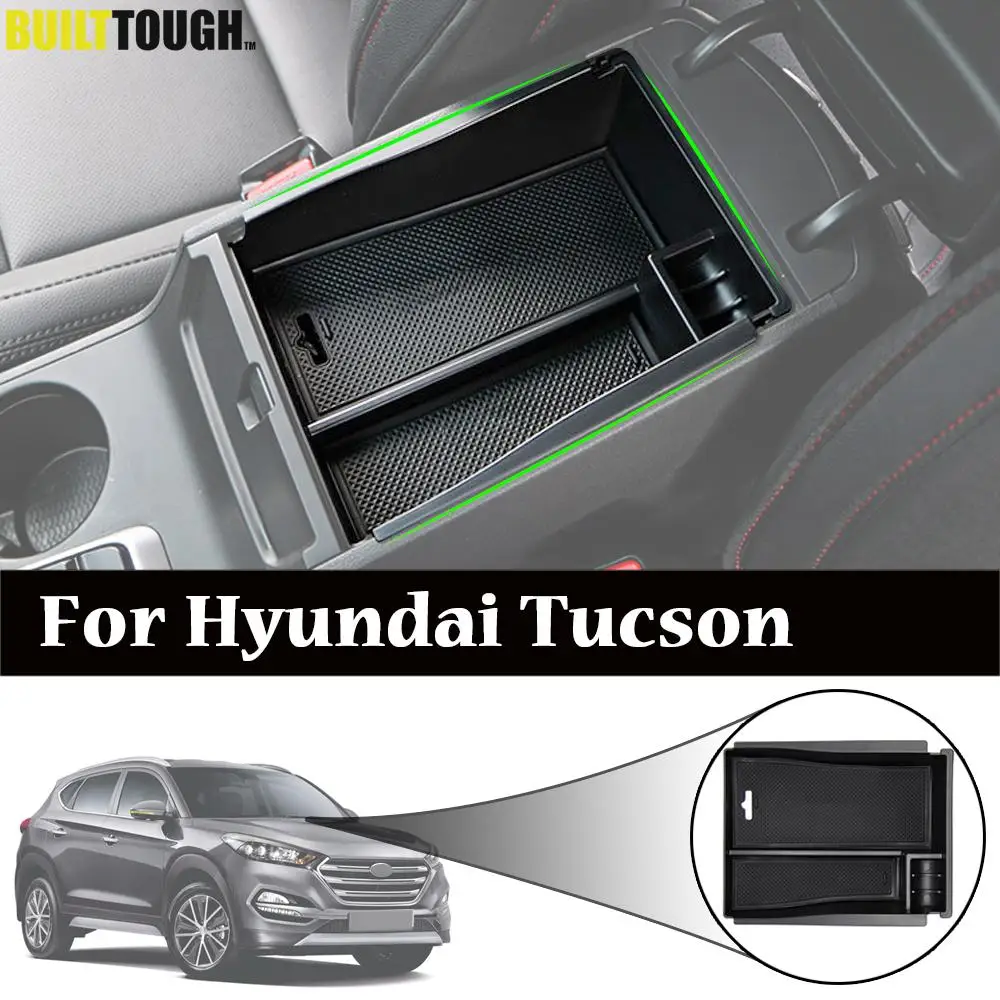 For Hyundai Tucson TL 2015 2016 2017 2018 2019 AT DRIVE Armrest Storage Box Central Console Glove Tray Pallet Car Organizer