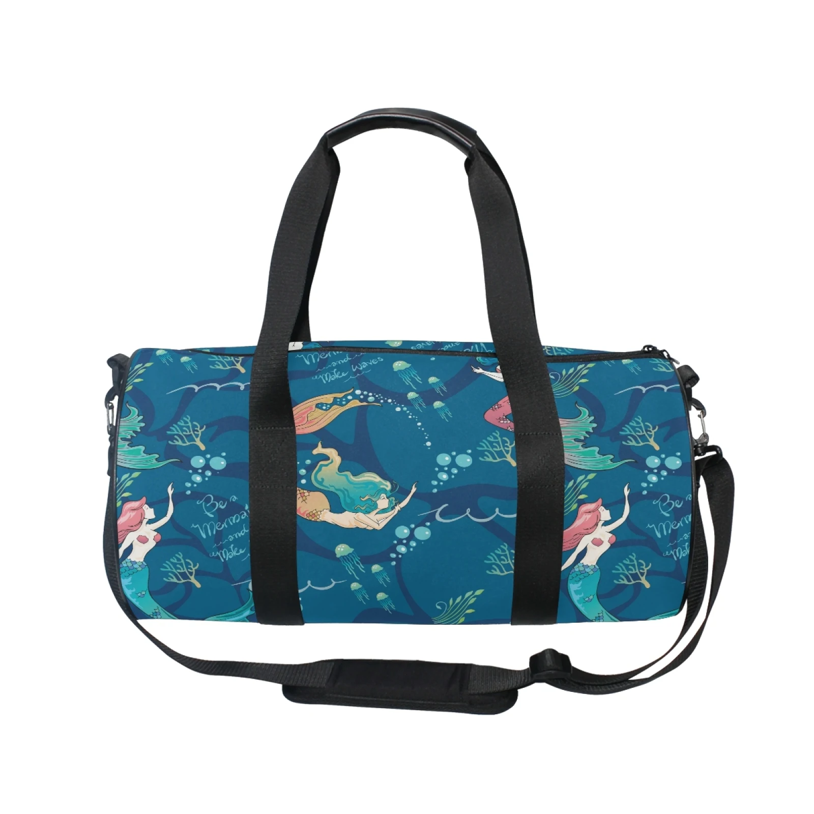 Training Gym Men Sports Bags For Fitness Shoulder Bag Shoes Storage Women Mermaid Jellyfish Coral Sac De Sport Homme Yoga Bag