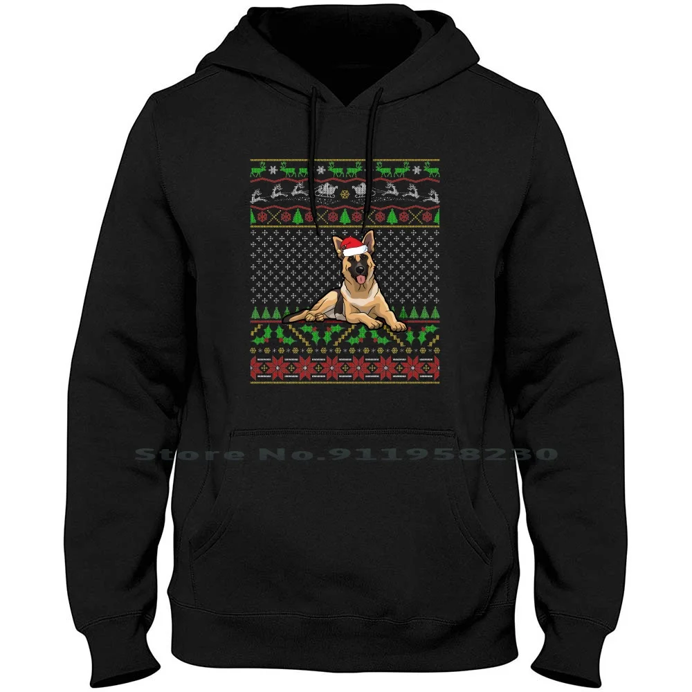 German Shepherd Christmas Sweater T Shirt Hoodie Sweater Cotton German Shepherd Shepherd German Eater Herd She Eat We St Hi