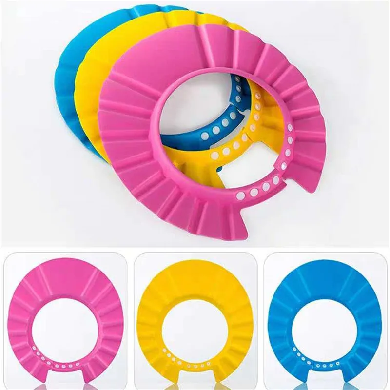 hat with plastic shield for kids baby hat with shield  shower cap for baby shampoos visors baby bath showerhead  36cm ajustable