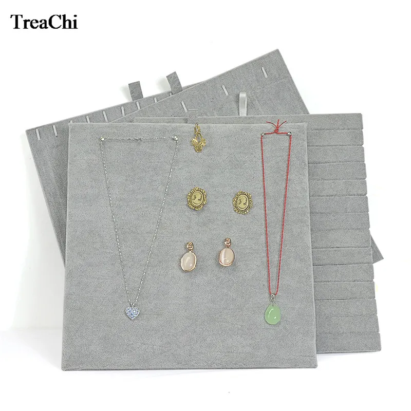 26.8*25.5cm Creative Gray Velvet Jewelry Display Rack Portable  Earring Ring Cufflink Necklace Watch Chain Brooch Organizer stan