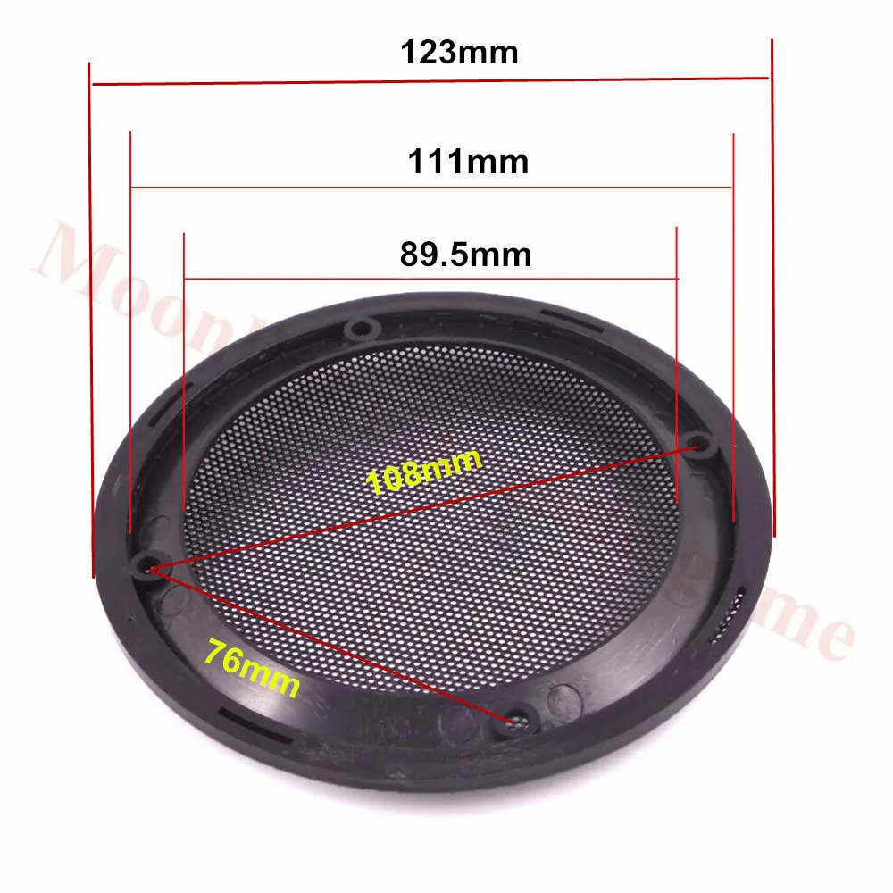 2PCS 4" Speaker Cover Car Audio Metal Grill Mesh Subwoofer Decorative Circle Tweeter Protective Cover