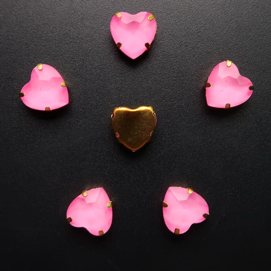 Herzförmige 20 Stück/Packung 10mm Silber Krallenfassungen Jelly Candy Glas Kristall Aufnähbare Strassperlen für Hochzeitskleider, Taschen, Schuhe, DIY-Verzierungen – Detail 15