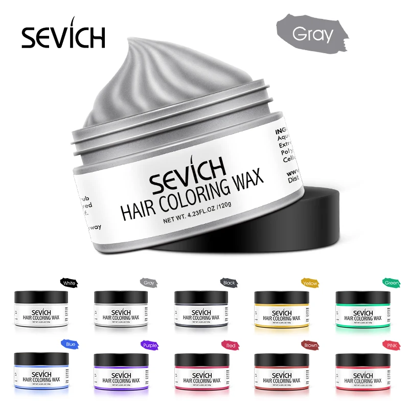 

Sevich 10 Color Hair Color Wax One-Time Hair Color Cream Temporary Hair Coloring Styling Unisex Disposable Hair Dye Paste Gel