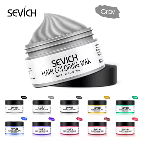 Sevich 10 Color Hair Color Wax One-Time Hair Color Cream Temporary Hair Coloring Styling Unisex Disposable Hair Dye Paste Gel