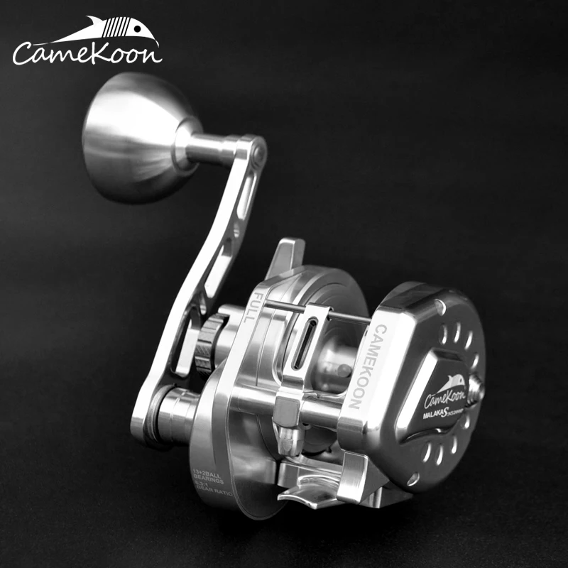 

CAMEKOON Fishing Overhead Wheel 6.3:1 Gear Ratio 13+2 Bearings High Speed Sea Tournament Big Game Coil Perfect Slow Jigging Reel