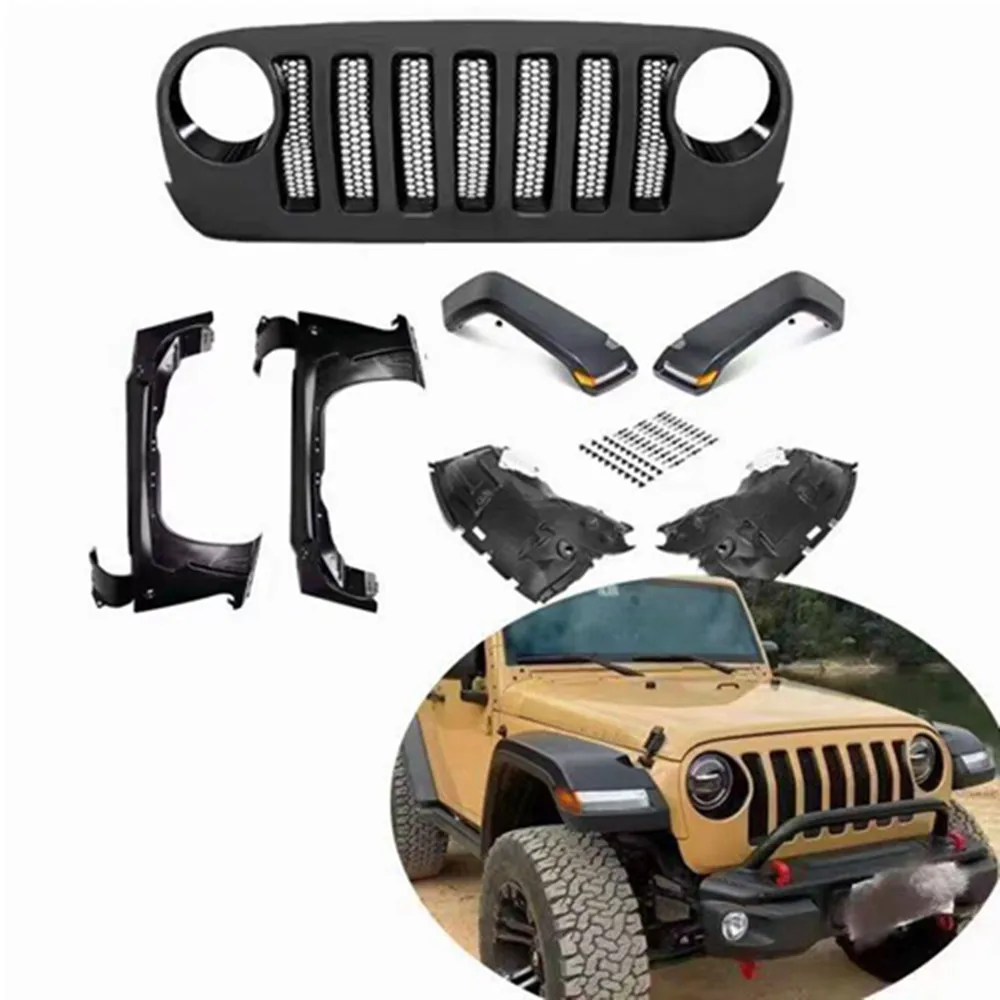 

JL style front grill fender flare to JK 2007-2017 J373 J374 J375