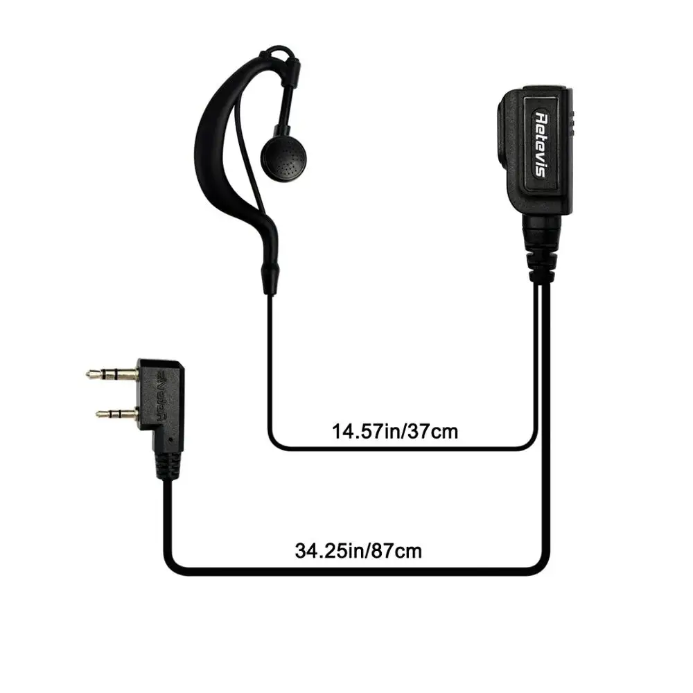 Retevis Original G-type Ear-hook High-power Earpiece for H777/RT21/RT22/RT24/RT1/ RT3/RT81 For Kenwood TYT Wouxun 2 Way Radio