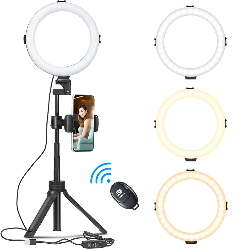 VIJIM Double LED Ring Light with Tripod Stand Phone Holder Selfie Light for Photography Makeup Live Streaming YouTube Video Vlog