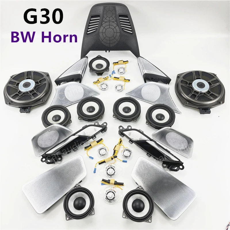 Audio Upgrade Kit for BMW G30 5 Series Midrange Tweeter Subwoofer HiFi Music Stereo Horn LED Illuminate Speaker Cover Trim Refit