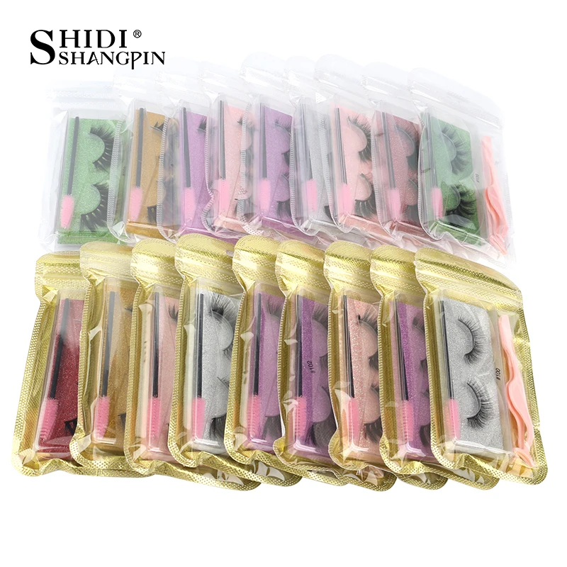 Atacado 4/100 pçs natural longo cílios postiços lote itens em massa falso vison cílios fofos volume falso lash extensão maquiagem ferramenta